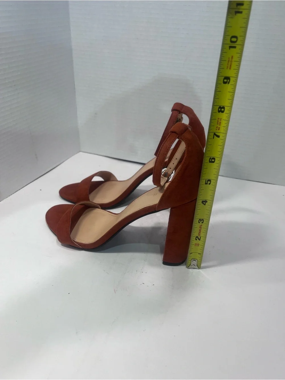 Forever 21 Rust Suede Block Heel Sandals